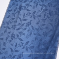 Cheap price plain dyed blue 100% polyester satin jacquard curtain fabric for wholesale